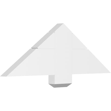 Ekena Millwork Kennewick Architectural Grade PVC Gable Bracket, 36"W x 12"H x 2"D x 6"F, 8/12 Pitch GBP036X12X0206KEN00